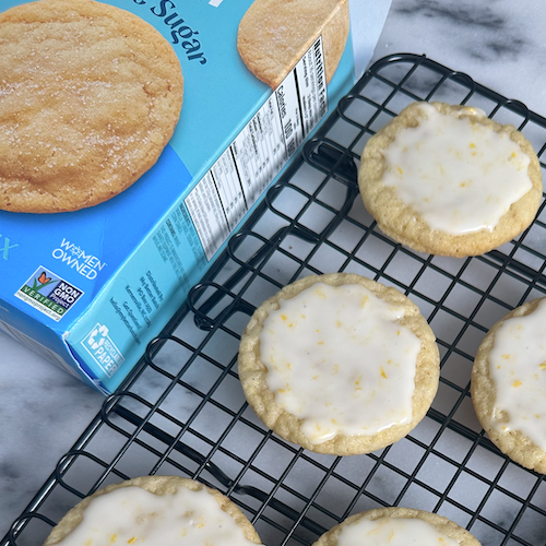 Glazed Lemon Cookies (Made With Sugar Cookie Mix!)