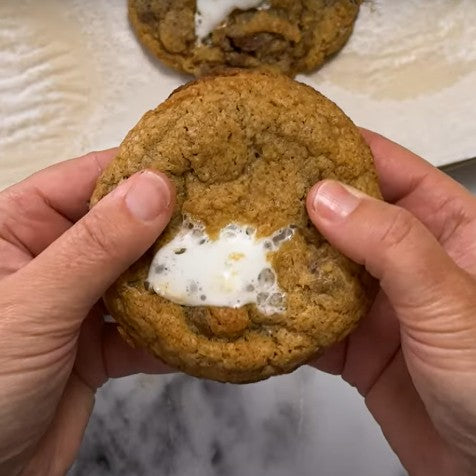 Warm Colossal S'mores Cookie