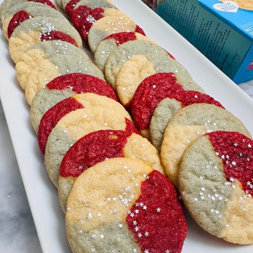 Patriotic Mash-Up sugar cookies on a plate.