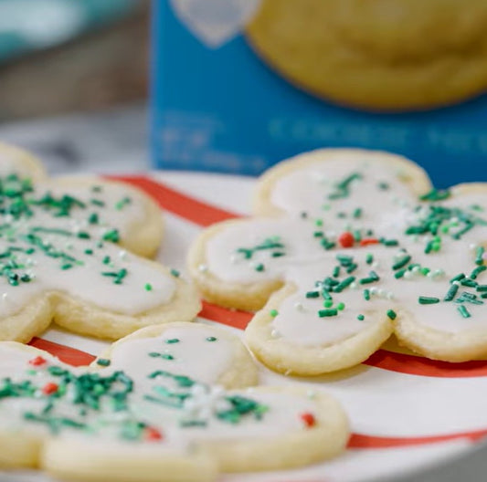 Sugar Cookies made with a cookie cutter and decorated.