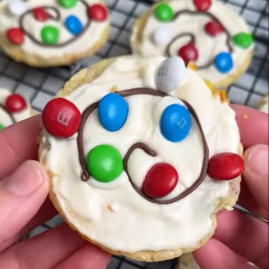 Twinkle Light cookies made with sugar cookie mix.