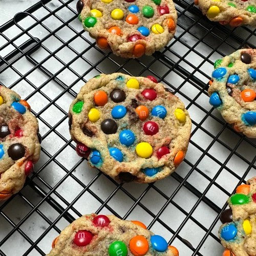 M&M Chocolate Chunk Cookies