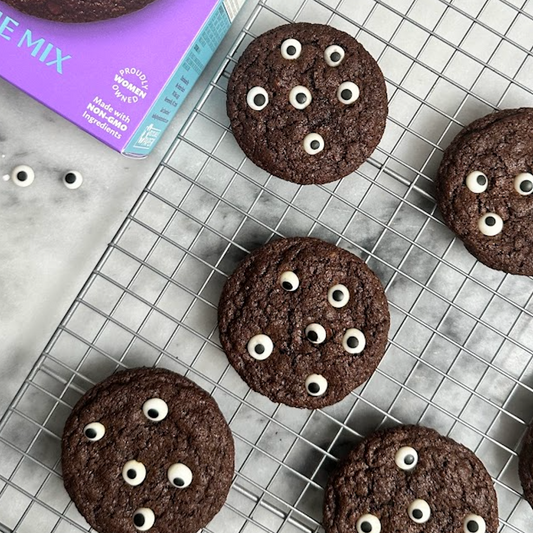 Spooky Stare Chocolate Halloween Cookies